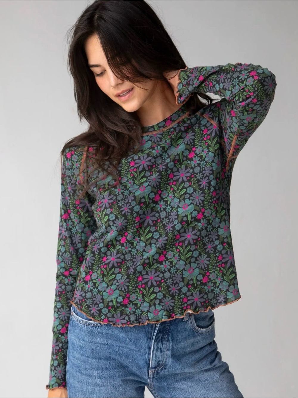Natural Life Lily Cotton Long Sleeve Tee Shirt